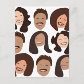 Smiling People Happy Face Postkarte (Vorderseite)