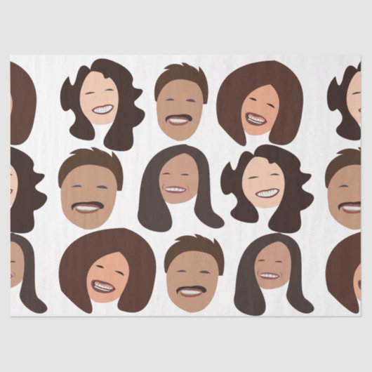 Smiling People Happy Face Seidenpapier (Vorderseite)