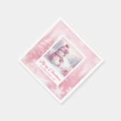 Smiling Pinkmas Winter Scene Christmas Napkins Kid Serviette (Ecke)