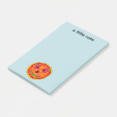 Smiling Pizza Face Illustration Design Post-it Klebezettel (angewinkelt)