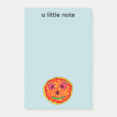 Smiling Pizza Face Illustration Design Post-it Klebezettel (Vorderseite)