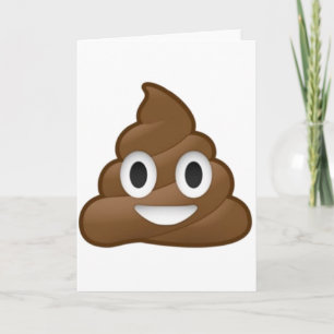 Smiling Poop Emoji Karte