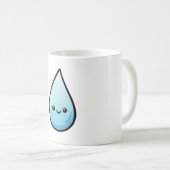Smiling Raindrop – Cute Kawaii Illustration Kaffeetasse (VorderseiteRechts)