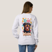 Smiling Rottweiler Dog Mom Sweatshirt (Schwarz voll)