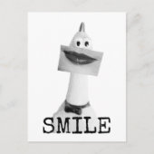 Smiling Rubber Chicken Postcard Postkarte (Vorderseite)