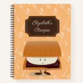 Smiling S’more mit Name | Rezept-Notebook Notizbuch (Vorderseite)