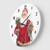 Smiling Santa Große Wanduhr (Winkel)