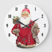 Smiling Santa Große Wanduhr (Vorderseite)