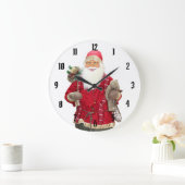 Smiling Santa Große Wanduhr (Zuhause)