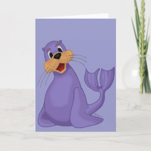 Smiling Sea Lion Greeting Card Karte