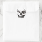 Smiling Skull Runder Aufkleber (Tasche)