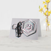 Smiling Snowflake Greeting Card Karte (Gelbe Blume)