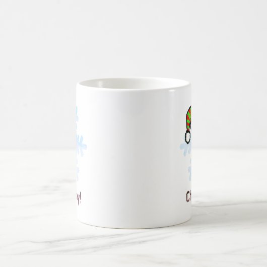 Smiling Snowflake Holiday Cheer Kaffeetasse (Mittel)