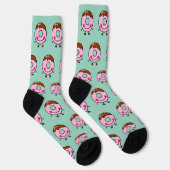 Smiling Sprinkle Donut Character Art Socken (Rechts)