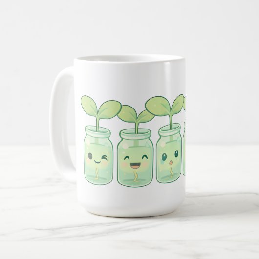 Smiling Sprout Family Kaffeetasse (Vorderseite Links)