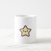 Smiling Star – Cute Kawaii Illustration Kaffeetasse (Mittel)