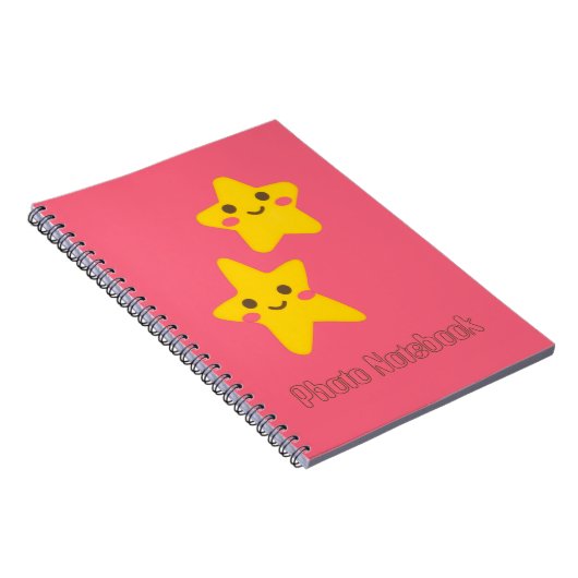 Smiling Stars Spiral Photo Notebook Notizblock (Rechte Seite)
