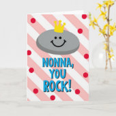 Smiling Stone Nonna Rocks Karte (Gelbe Blume)