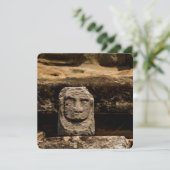 Smiling Stone Totem Cambodia Card (Stehend Vorderseite)