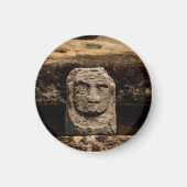 Smiling Stone Totem Cambodia Circle Magnet (Vorne)