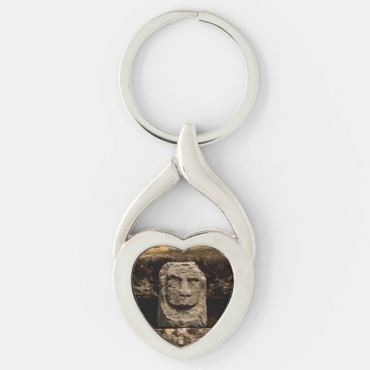 Smiling Stone Totem Cambodia Metal Keychain Schlüsselanhänger (Vorderseite)