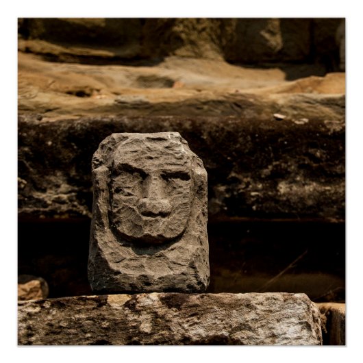 Smiling Stone Totem Cambodia - Poster ART Square (Vorderseite)