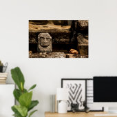 Smiling Stone Totem Cambodia Temple Art Poster (Heimbüro)