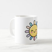 Smiling Sun – Cute Whimsical Illustration Kaffeetasse (Vorderseite Links)