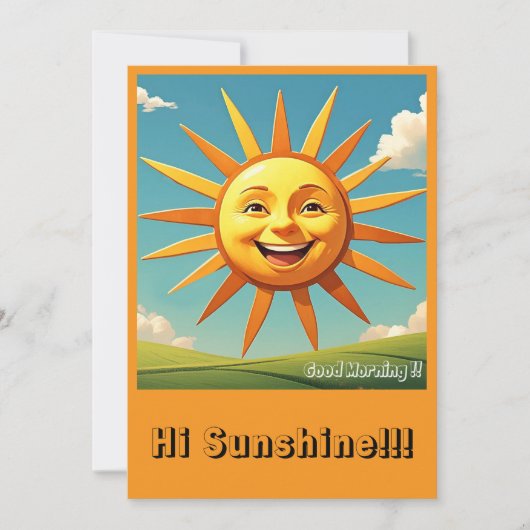 " SMILING SUN " EINLADUNG (Vorderseite)