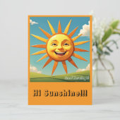 " SMILING SUN " EINLADUNG (Stehend Vorderseite)