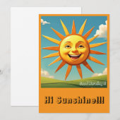 " SMILING SUN " EINLADUNG (Vorne/Hinten)