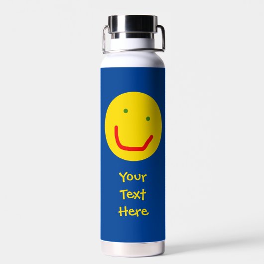 Smiling Sun Happy Face Trinkflasche (Rückseite)