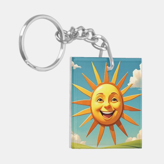 " SMILING SUN " SCHLÜSSELANHÄNGER (Vorderseite links)