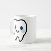 Smiling Tooth Character – Cute & Clean Illustratio Kaffeetasse (Vorderseite Links)