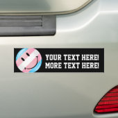 Smiling Transgender Flag Autoaufkleber (Auf Auto)