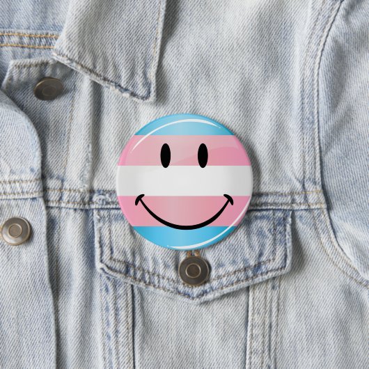 Smiling Transgender Flag Button (Beispiel)