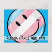 Smiling Transgender Flag Postkarte (Vorderseite)