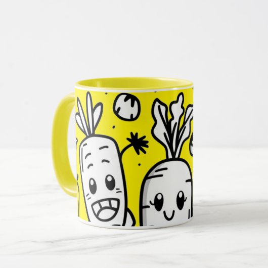Smiling Veggies Coffee Mug Tasse (Vorderseite Links)