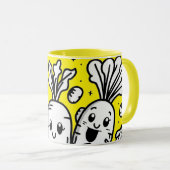 Smiling Veggies Coffee Mug Tasse (VorderseiteRechts)