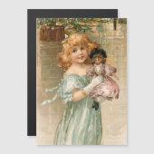 Smiling Victorian Girl Magnetkarte (Vorne/Hinten)