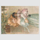 Smiling Victorian Girl Seidenpapier (Vorderseite)