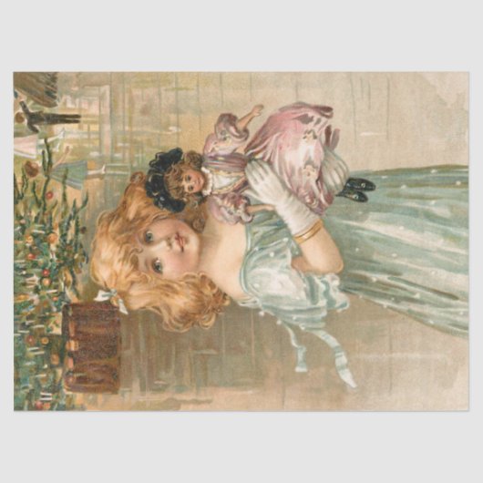 Smiling Victorian Girl Seidenpapier (Vorderseite)