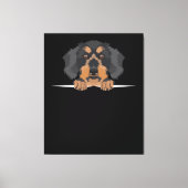 Smiling Wire-Haired Dachshund Leinwanddruck (Vorderseite)