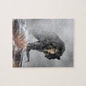 Smilodon Fatalis im Winter Puzzle (Horizontal)