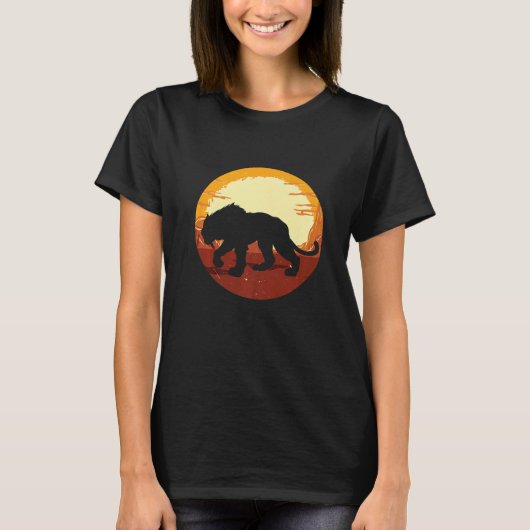 Smilodon Prähistorischer Säbeltooth Tiger Mountain T-Shirt (Vorderseite)