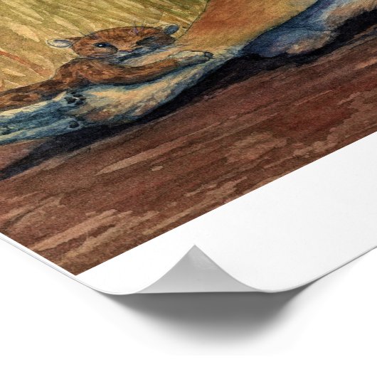 Smilodon Print Poster (Ecke)