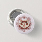 Smily Ferret Button (Vorne & Hinten)