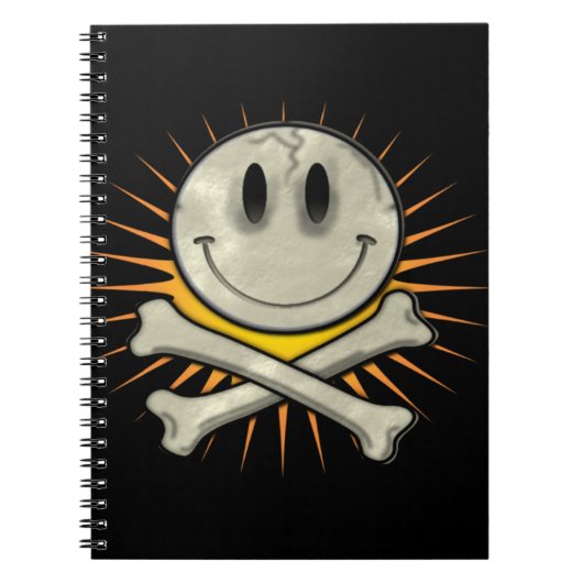 Smily Skull und Crossbones Notizblock (Vorderseite)