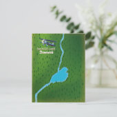 Sminge Lake Denmark Reisekarte (Stehend Vorderseite)