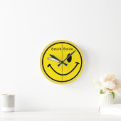 Smirk-Lächeln Runde Wanduhr (Zuhause)
